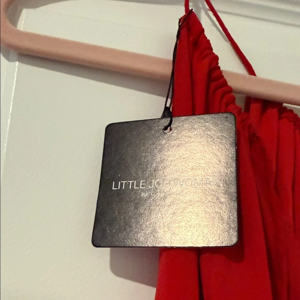 Chic Red Ruffle Mini Dress - Picture 3 of 8